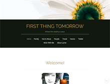 Tablet Screenshot of firstthingtomorrow.com
